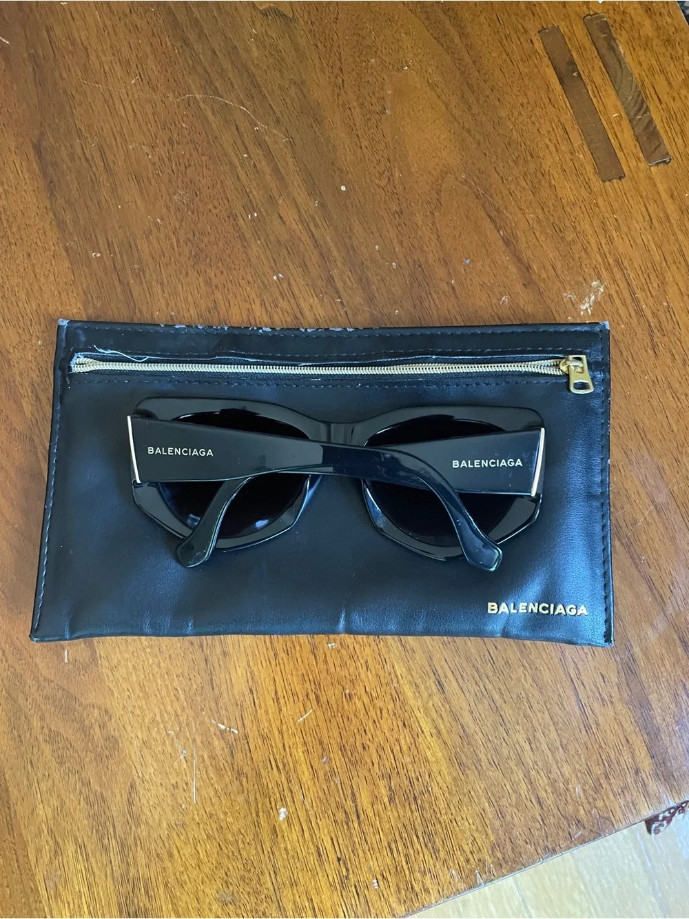 Balenciaga BA 0018 01T Black Polished Sunglasses